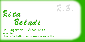 rita beladi business card